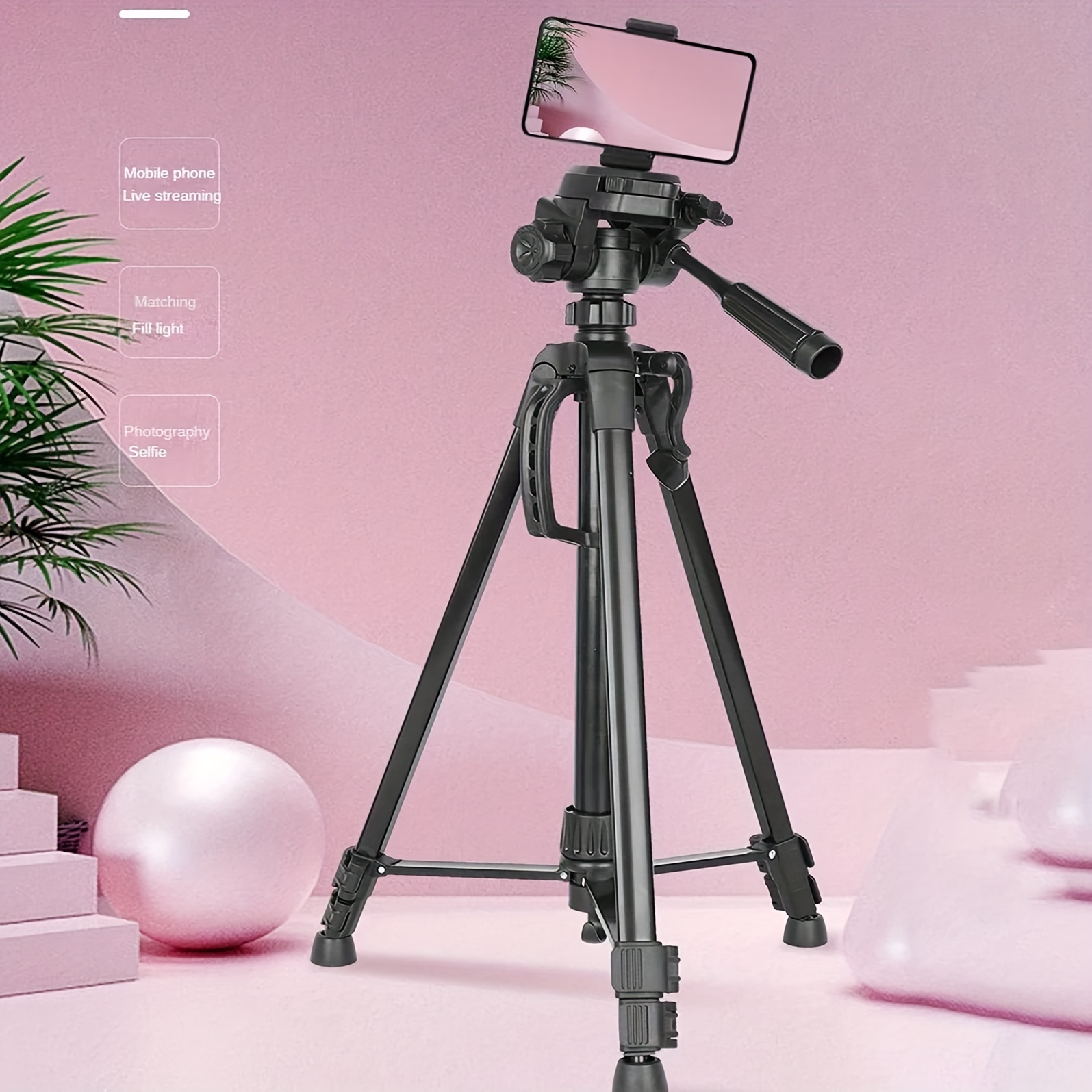 versatile metal tripod stand for dslr cameras smartphones sturdy photography camera accessories tripod stand for phone details 2