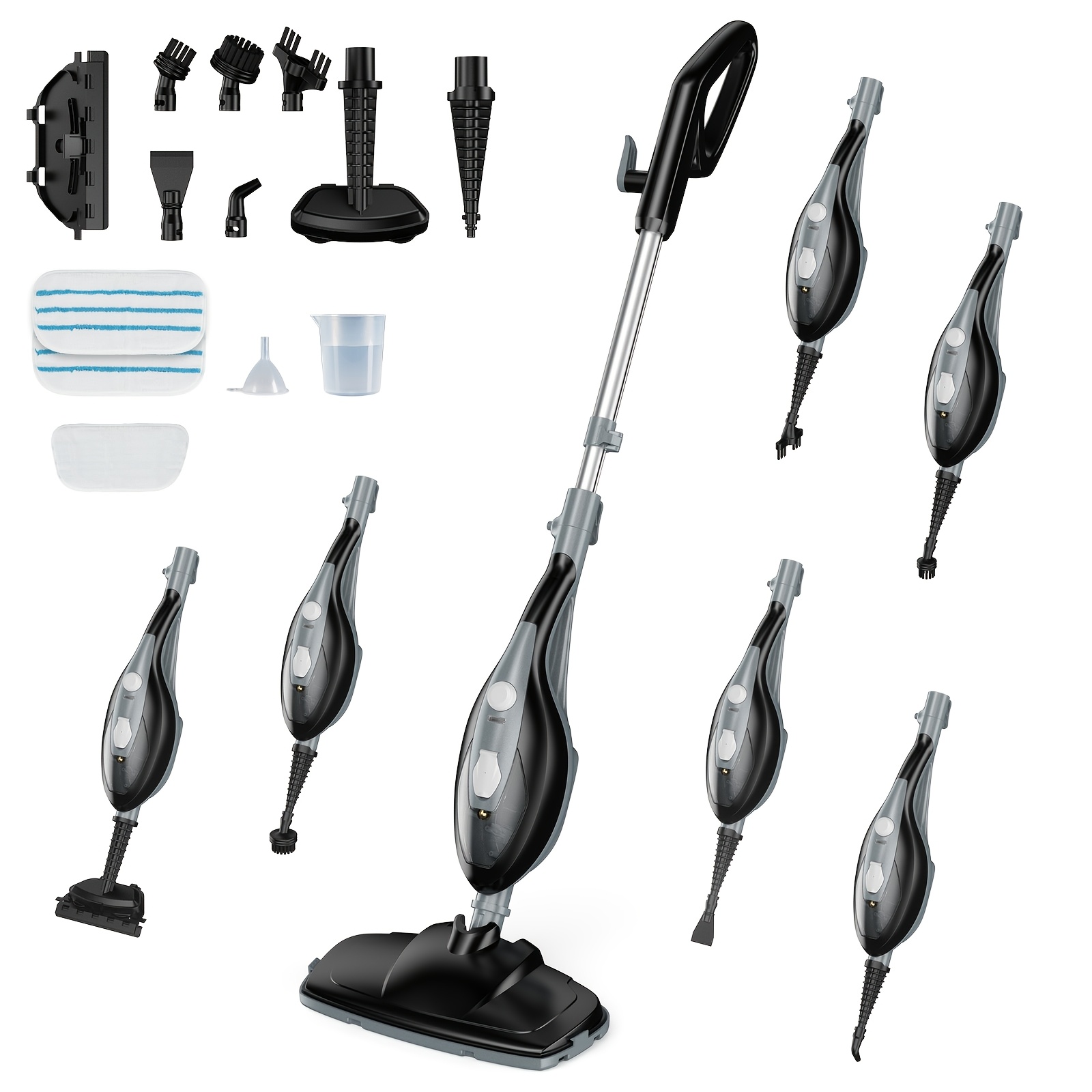 TEMU 10-in-1 Multifunctional Steam Mop, 1550w High-pressure Detachable Handheld Steam Cleaner With 2 Reusable Pads And 16.4ft Cord, Portable Floor