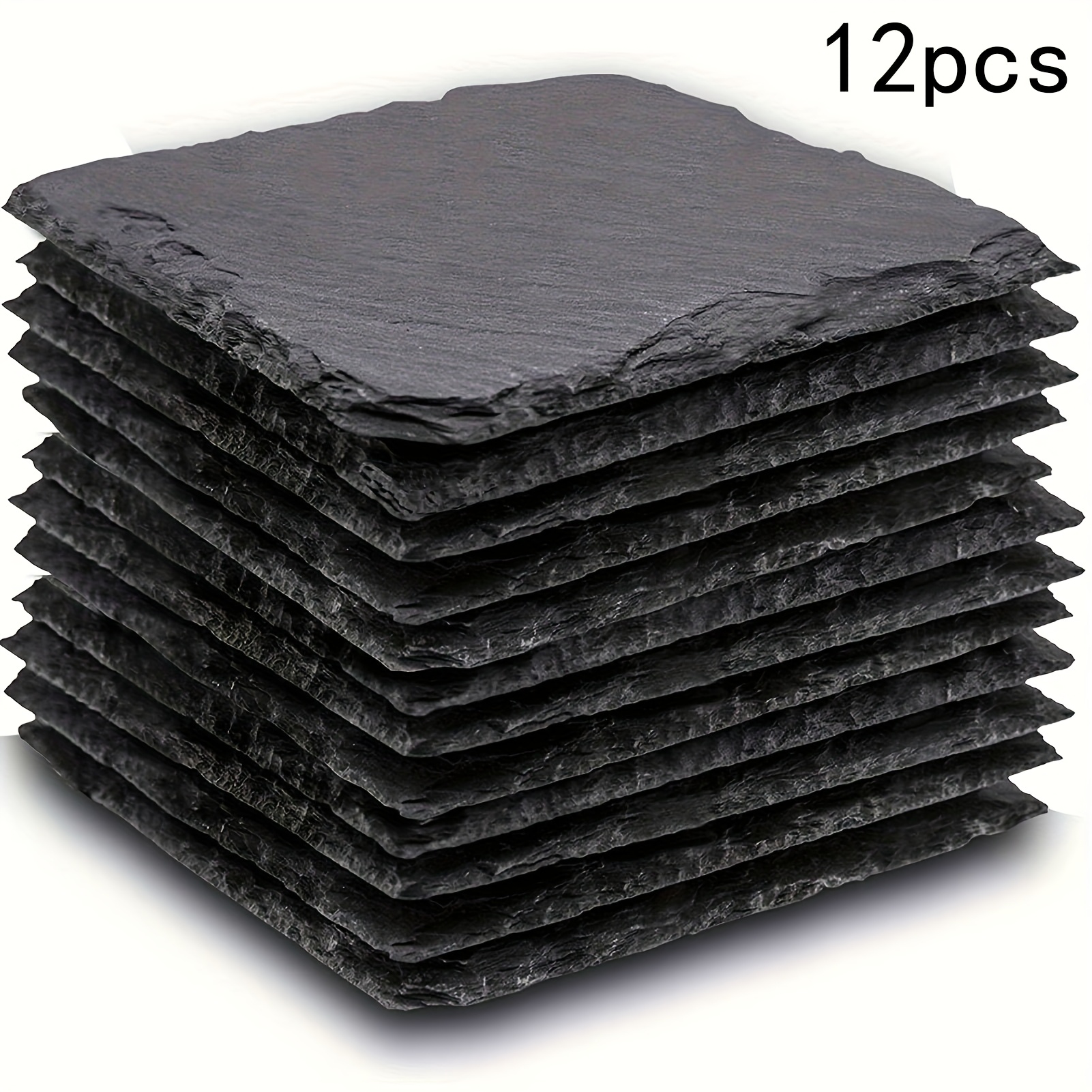 Dessous De Verre En Ardoise Naturelle - Lot De 4 Ronds ø10cm