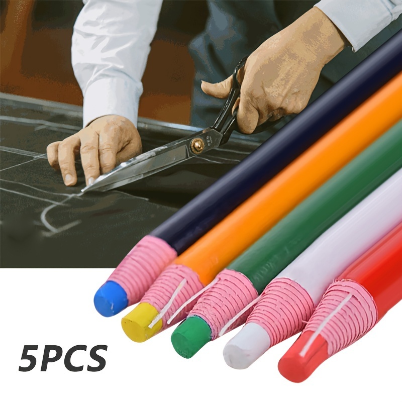 

5pcs Water-soluble Fabric Markers - ' For Sewing & Diy Crafts, In Green, White, Red, Blue, Yellow