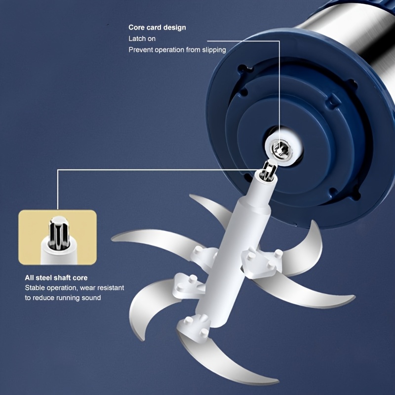 meat grinder, vegetable grinder, electric household noodle machine, cooking machine, one  , 5-blade, stainless steel cup, multifunctional, can mix garlic paste, meat filling,   food, fruit puree Product details 2