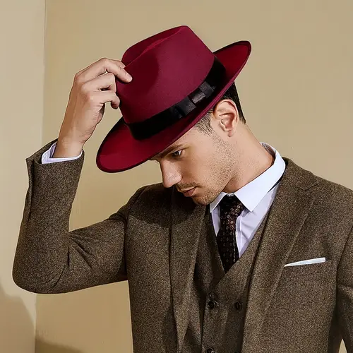 1920s panama fedora hat cap for men wedding costume accessories set