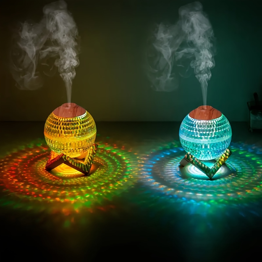 1pc light crystal ball usb humidifier colorful atmosphere night light sprayer silent 350ml ultrasonic large fog atomizer humidifier no battery usb powered do not add aromatherapy essential oils it will the light transmission effect of details 4