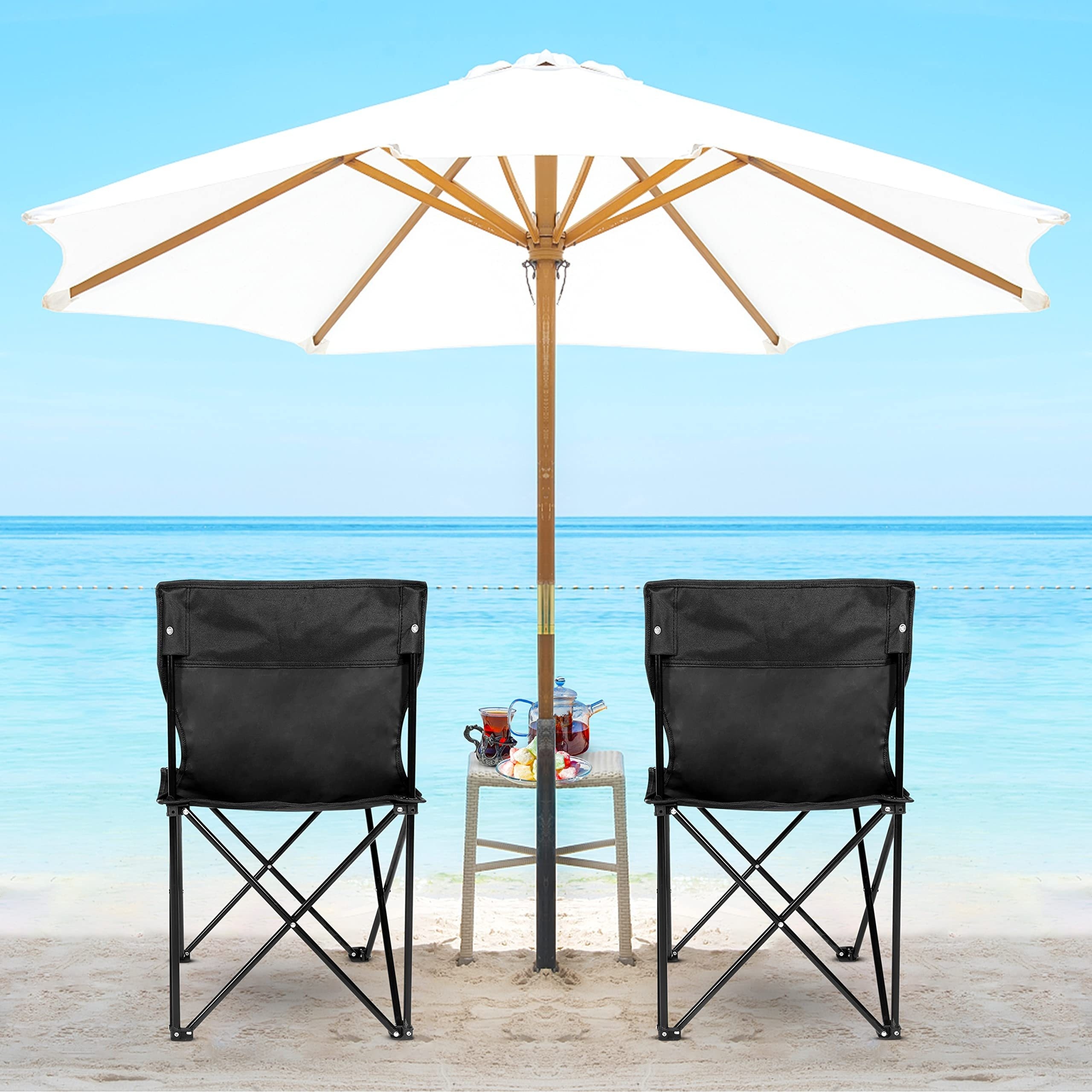 

Foldable Outdoor Camping Chair: Iron Alloy Frame, Adult Size, Perfect For Beach Or Camping