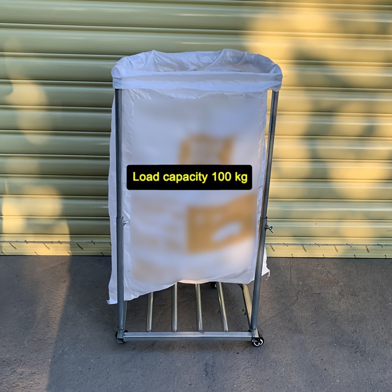 

Heavy-duty Metal Farming Bag Holder Trolley - Sturdy Support For Grains, Corn & Rice Harvesting, Wheat Bag Stand With Adjustable Height And Width For Easy Handling