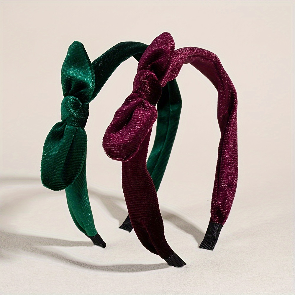 

2 Pcs Bow Headbands Set, , , Headbands, Accessories For , Polyester, For