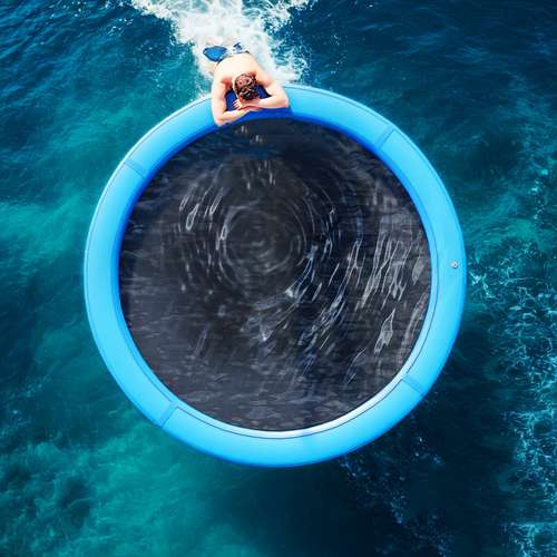 Transparent Pool Float Mesh Pool Float Inflatable Mesh Folded Water Hammock - Inflatable Inflatable ...