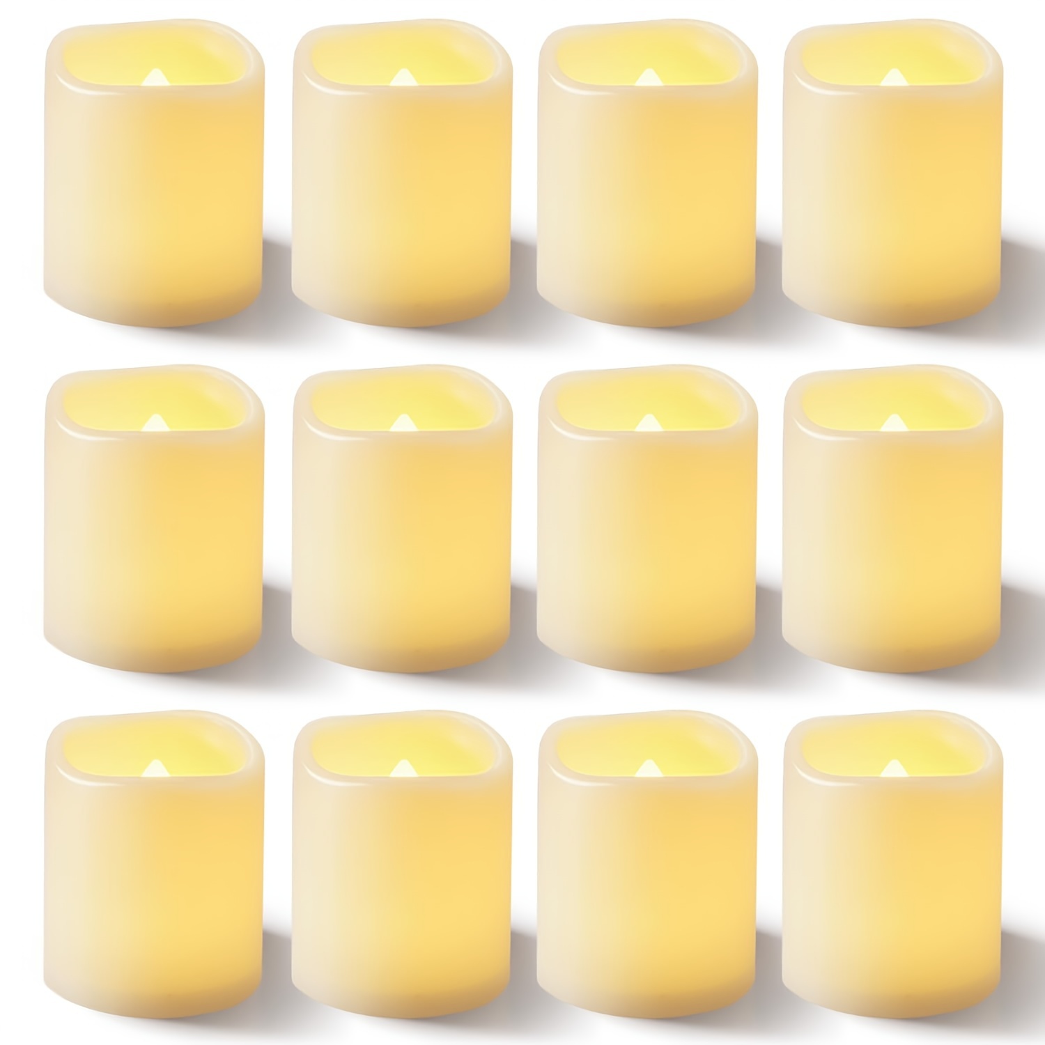 

100pcs Flickering Flameless Votive Candles, Battery Operated Led Votive Tealight Candles, Realistic Electricn Fake Candle For Easter, Wedding, Table (battery Included)