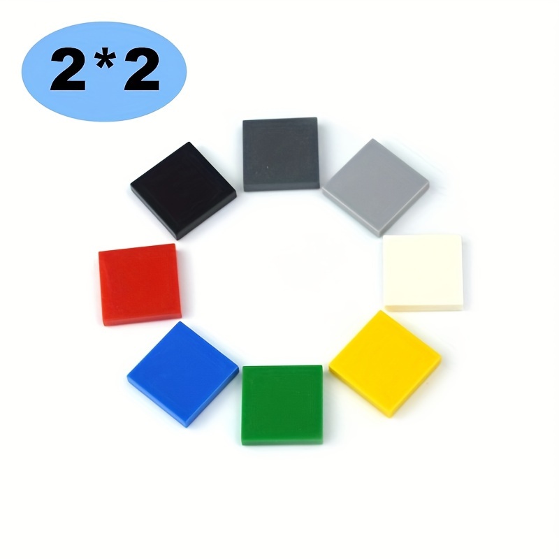 30pcs Building Blocks Set Flat Tiles Durable ABS Material Young Builders