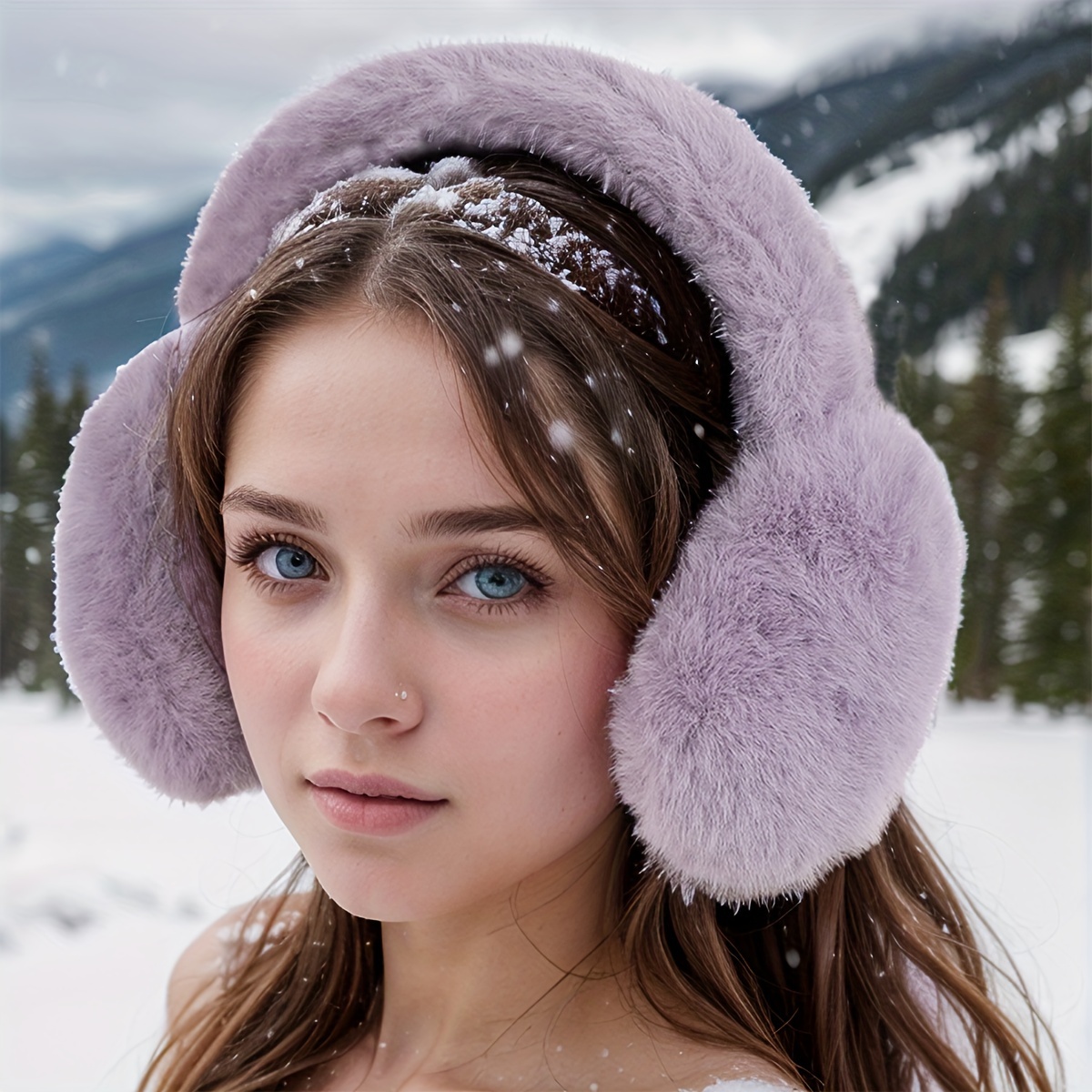 

Cozy Foldable Earmuffs For Girls - Cute Solid Color, Winter Outfits, Classic, Foldable, Ear Muffs, Winter