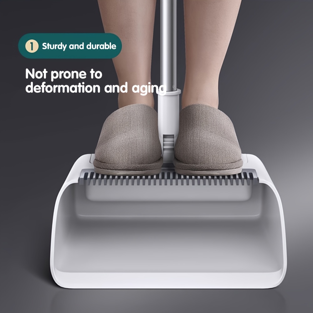 broom with dustpan combo set 3in 1 for sweeping indoor and push broom outdoor with dust pan 14 2 to 48 8 inch adjustable long handle broom and dustpan set marine cleaning tools broom and dustpan Product details 6