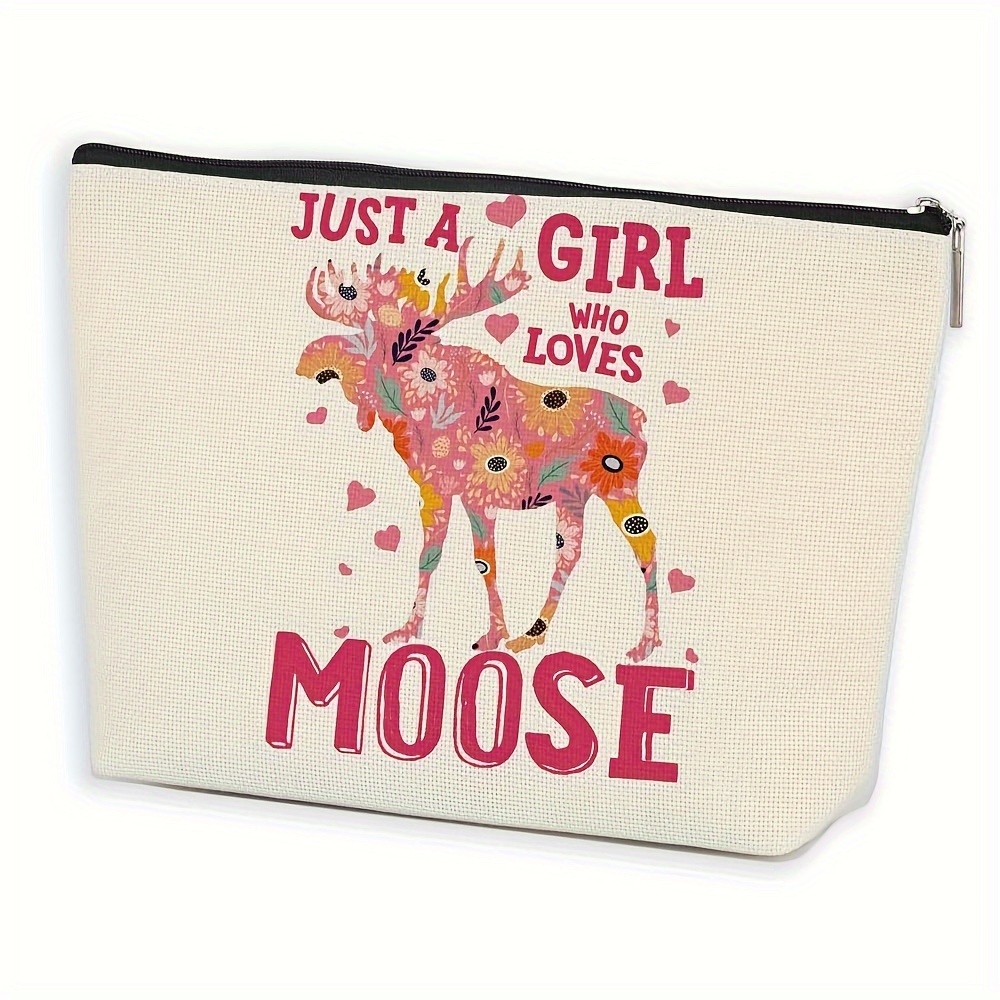 

Moose Decor Moose Lover Gift Graduation Christmas Birthday Gifts For Women Friends Sister Daughter Gift Moose Themed Gift Moose Makeup Bag