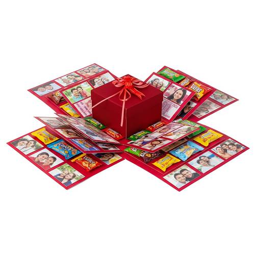 Surprise Explosion Money Gift Box Gift Box The Love Box Birthday Valentines Explosion Box Surprise Snack Box 5 Layers (Red/Blue/Black/Pink)