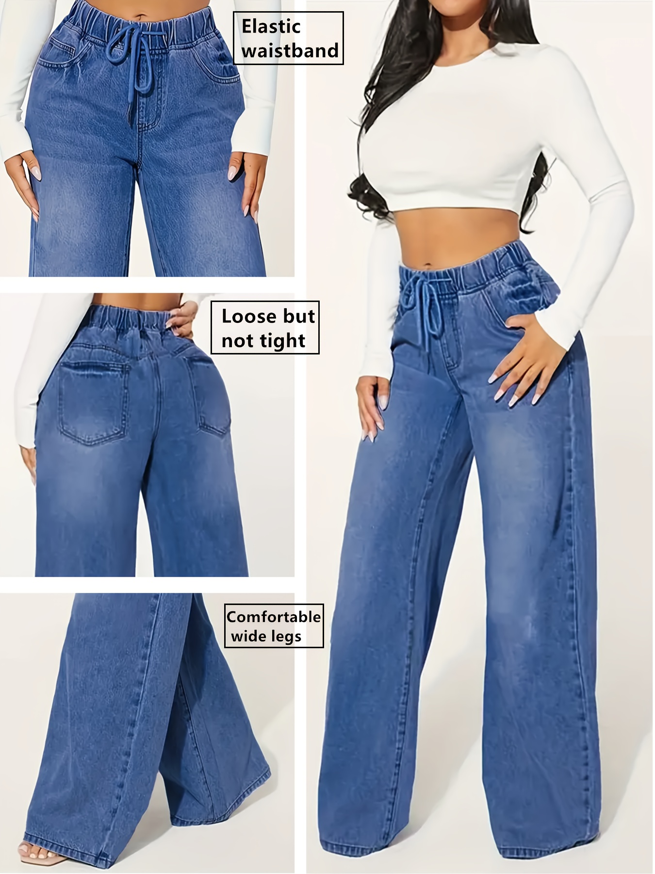 s fashion waist elastic waist loose soft Temu New Zealand