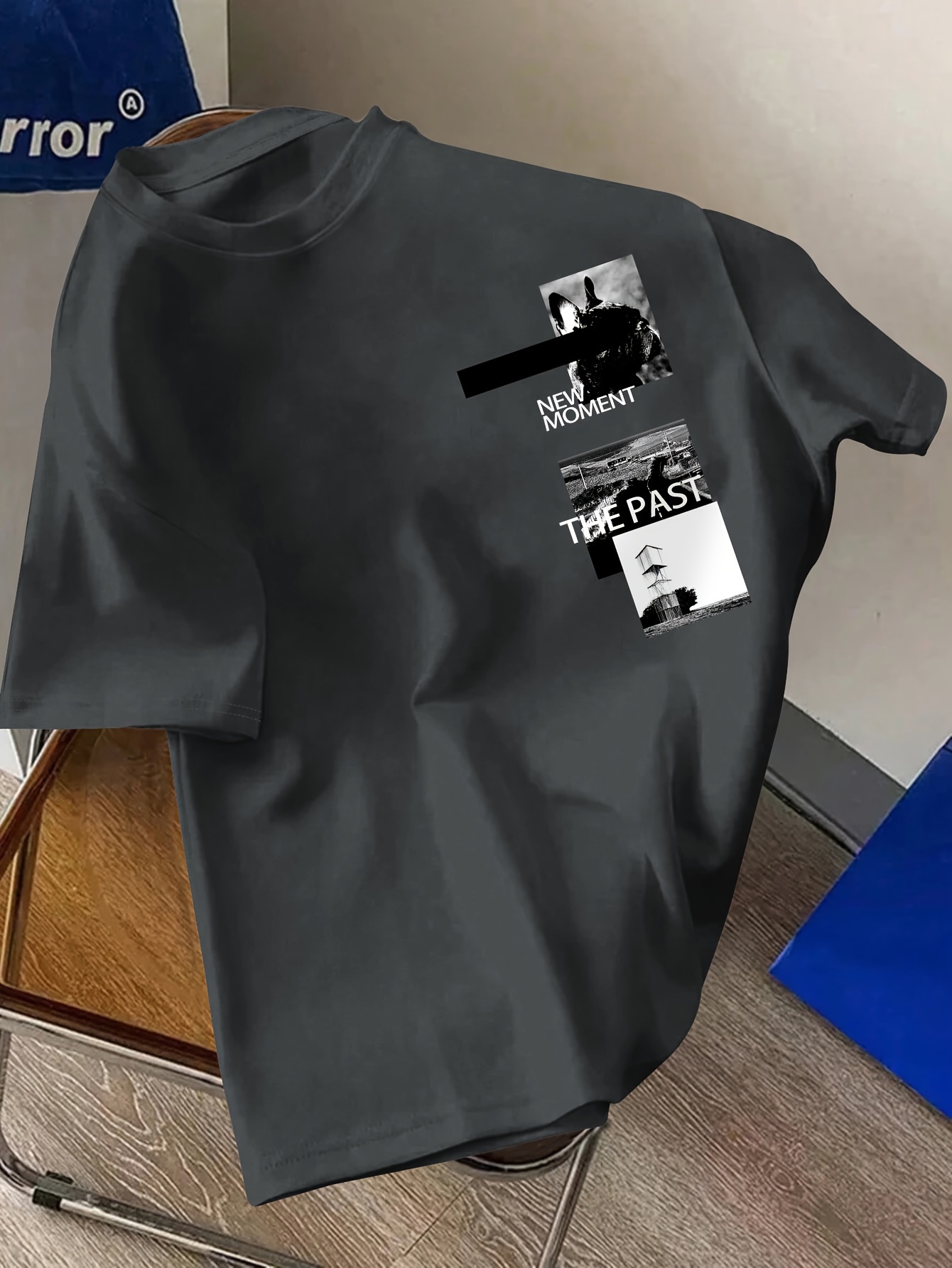 Men'S Casual Short-Sleeve T-Shirt with Dog Letter Print