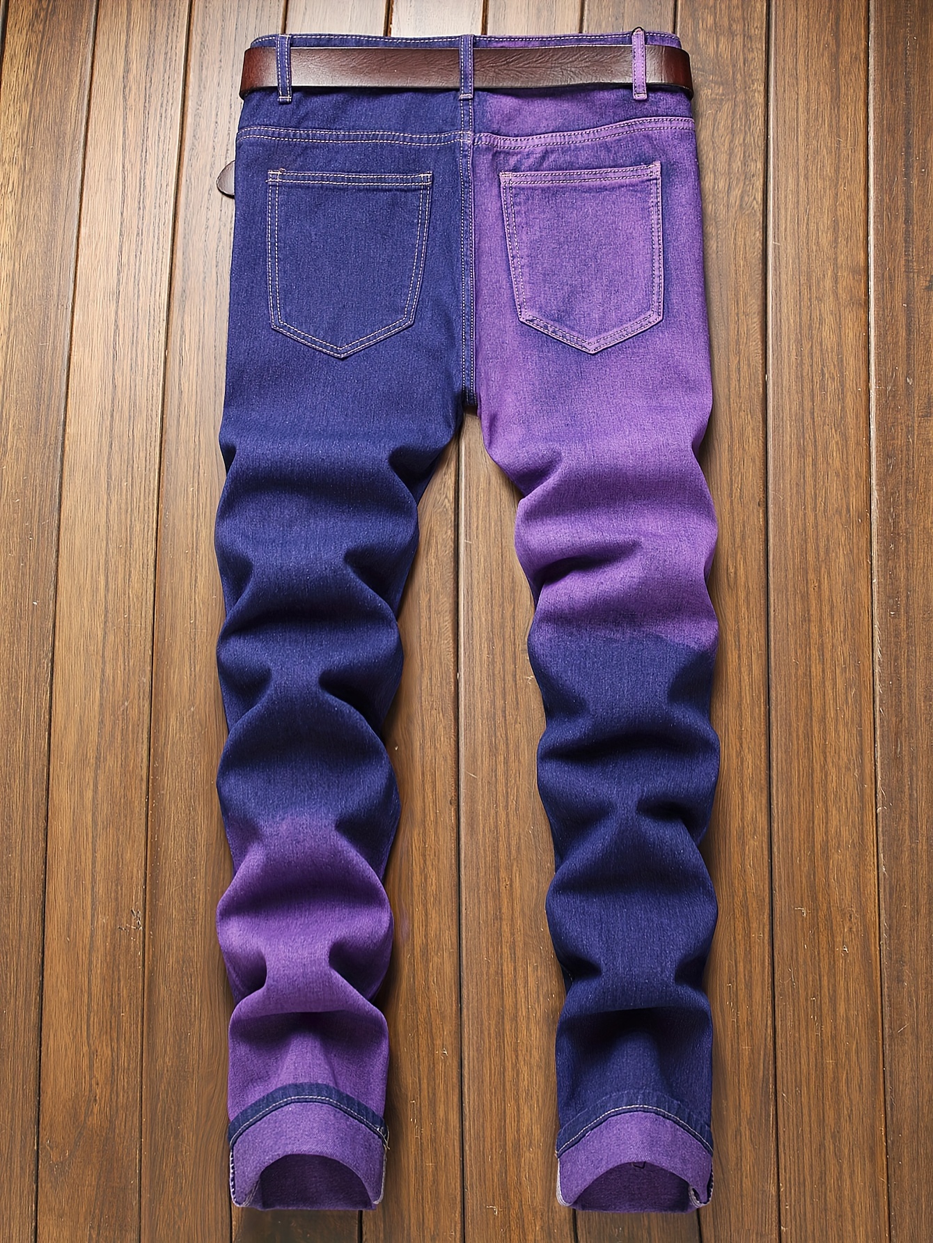 Purple Jeans Pants Slim Fit Men's Clasic Straight Leg Ripped Distressed  Patch Denim (Color : Purple, Size : 34) : : Clothing, Shoes &  Accessories