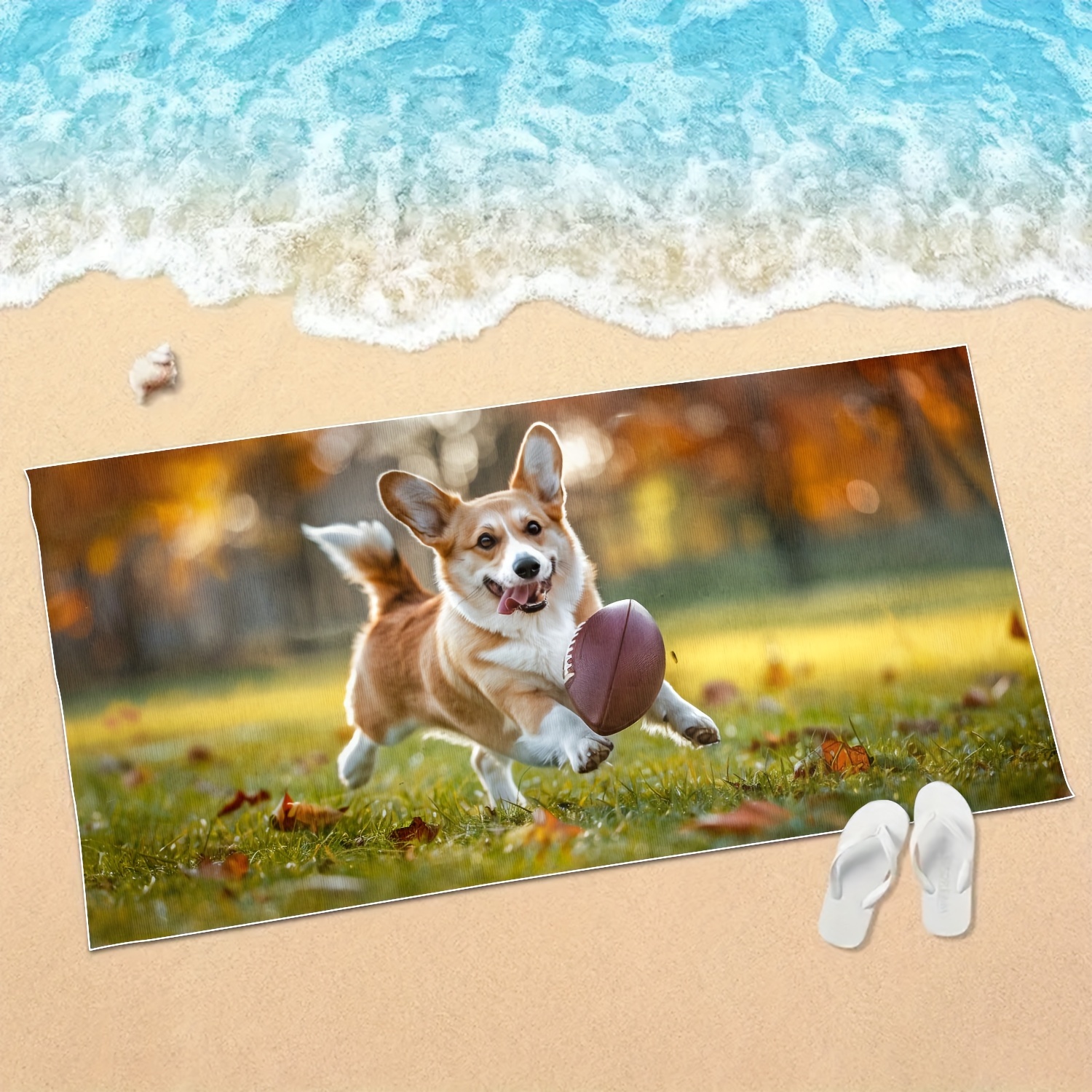 Dog Print Large Soft Absorbent Beach Towel, Comfortable Quick Drying  Swimming Pool Towel, Large Beach Blanket, For Outdoor Travel Holiday  Camping