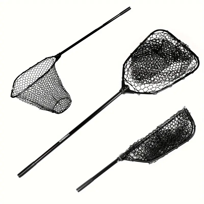 * 1pc Large Fishing Net, Collapsible Fish Landing Net, Safety Fishing Net,  Durable Retractable Dip Net
