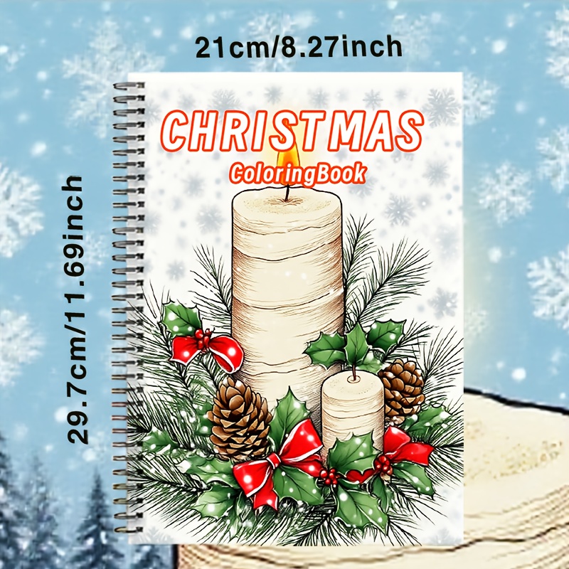 Image of 20 Pages Of Thick Paper, A Deluxe Holiday Family Coloring Book With A Unique Cover, Suitable For Adults, And An Ideal Gift For Valentine's Day, Christmas, Halloween, New Year's, Birthdays, And More.