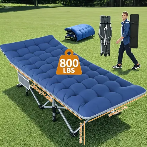 outdoor courtyard portable adult bed folding bed single bed with retractable lounge chair outdoor emergency bed mothers day gift graduation season gift