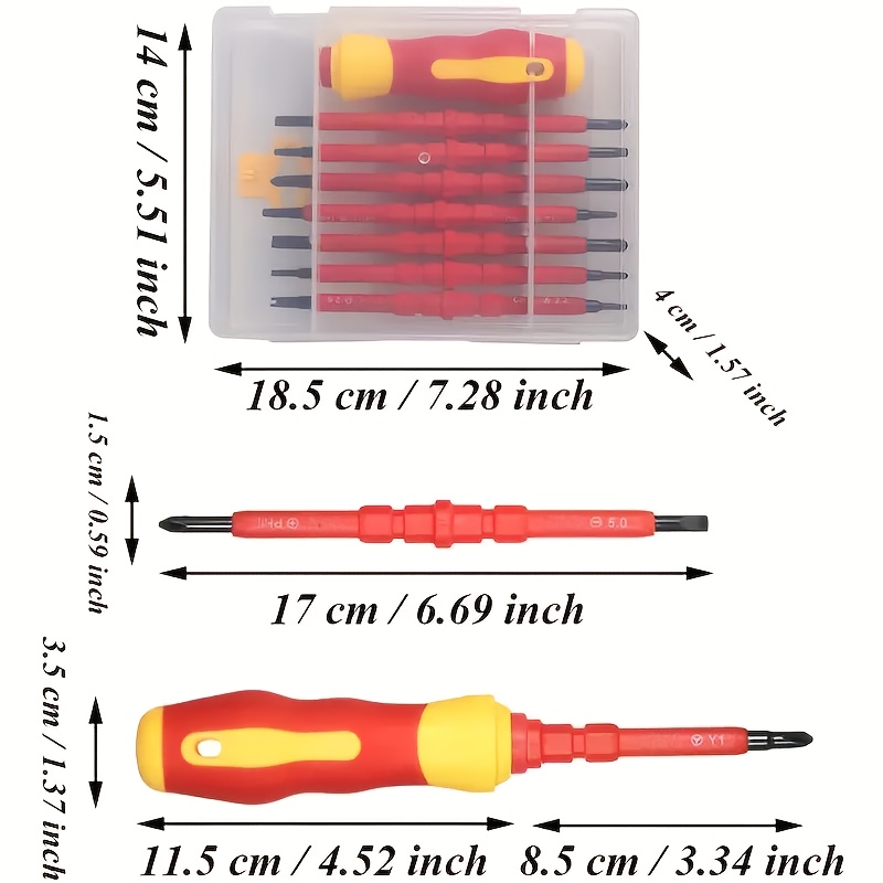 7 in 1 multifunctional electrician screwdriver set dual use multi size tool kit metal no power needed electric screwdriver set Product details 0