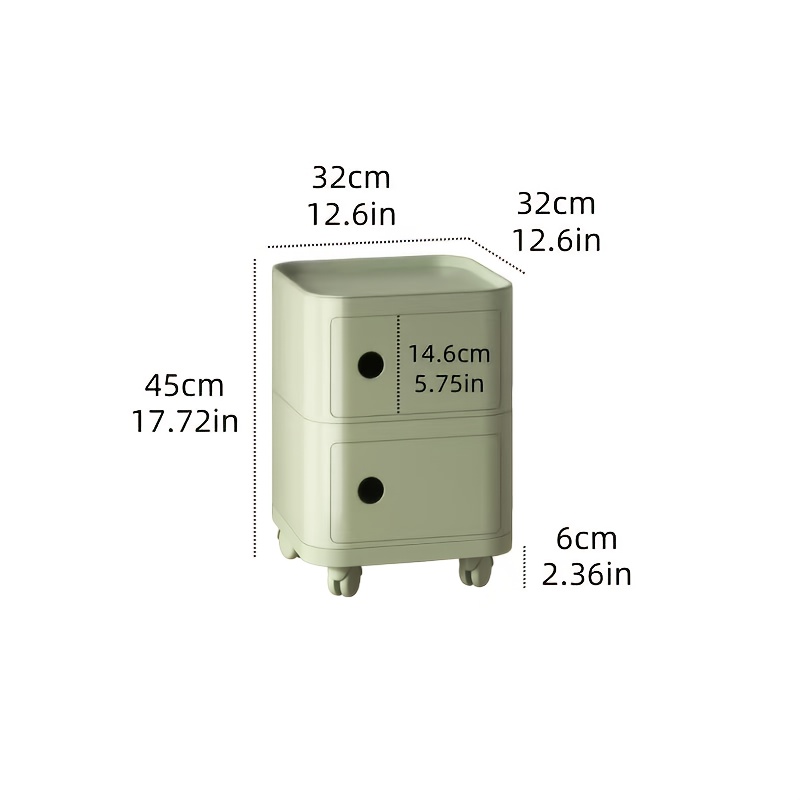 Square ABS Plastic Drawer-Style Multi-Layer Storage Cabinet