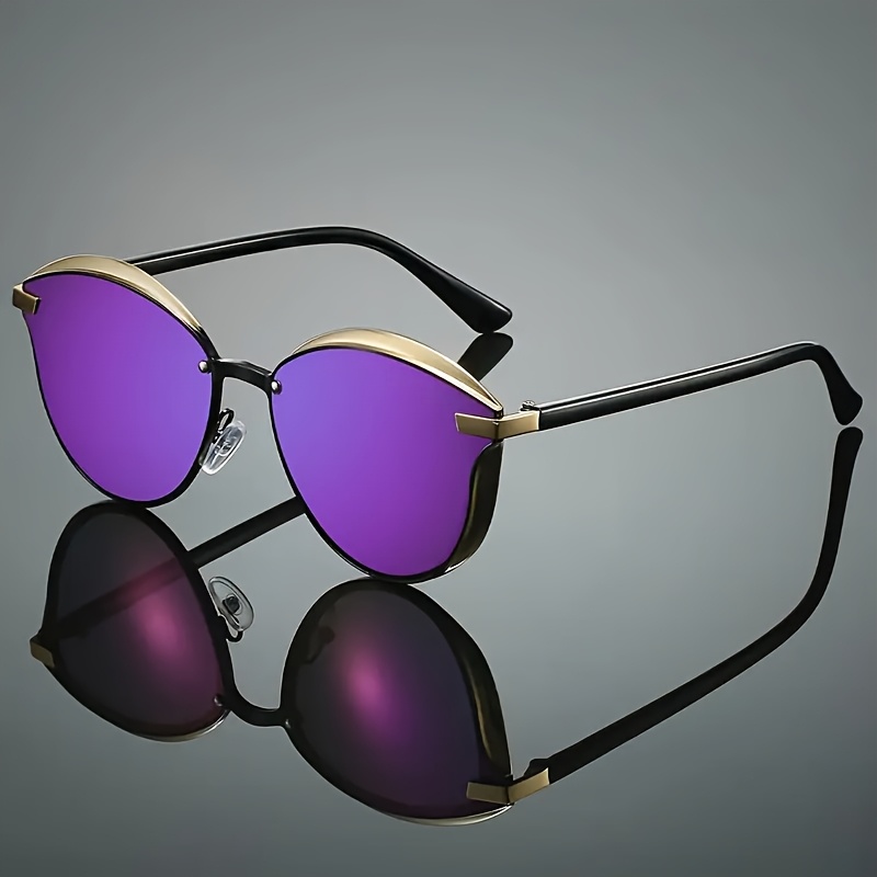 Image of Men Women Cat Eye Polarized 1.1mm Lens Sunglasses Rainbow Real Waterproof Corrosion-resistant Film Sunglasses Fishing Driving Sunglasses