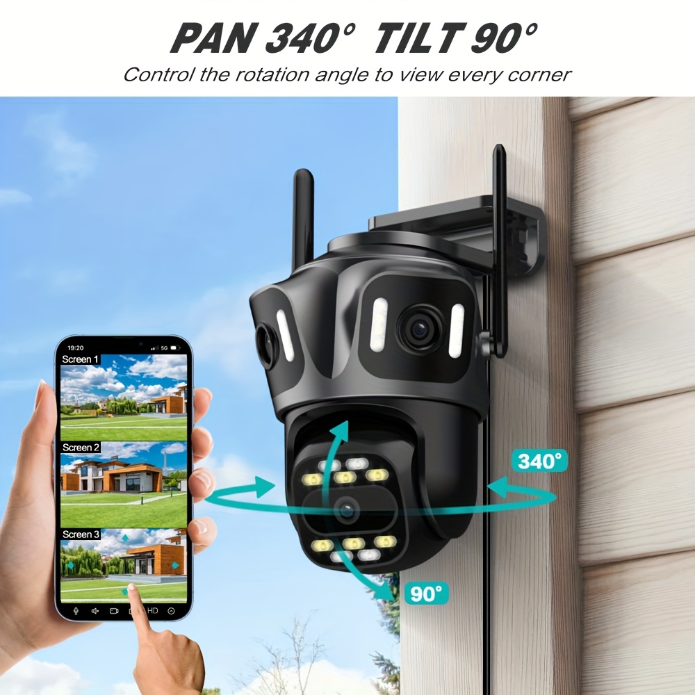 1pc home outdoor security camera wifi lens view Temu Germany