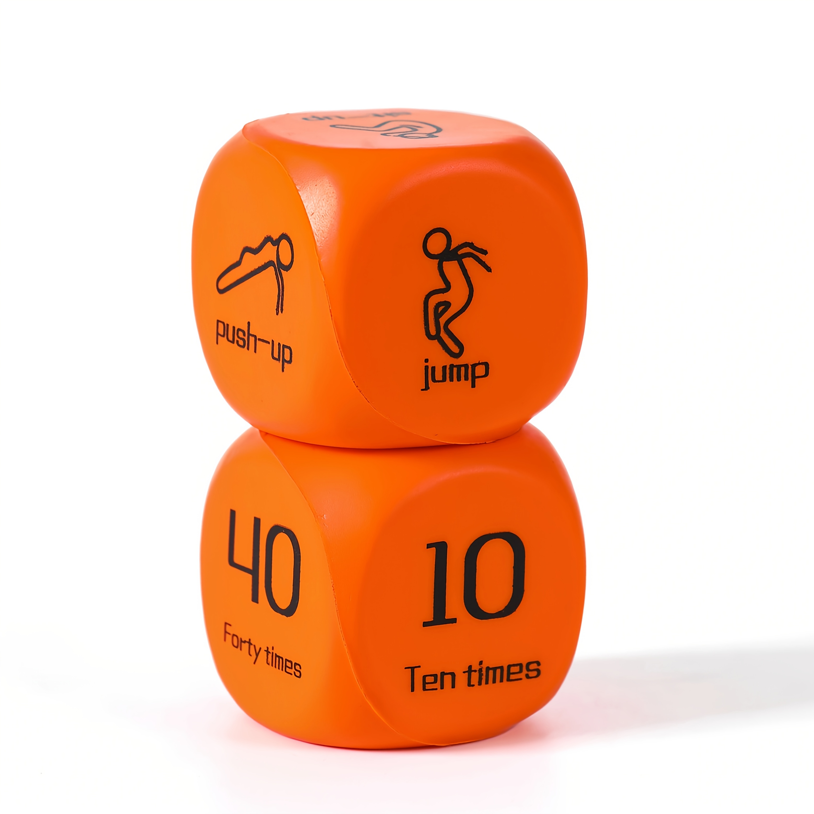 E-shop 2 Fitnesswürfel, 6-seitige Trainingswürfel – Gruppenfitness- Übungsklassenspiel – Inklusive Liegestütze, Kniebeugen, Ausfallschritte, Sprünge,