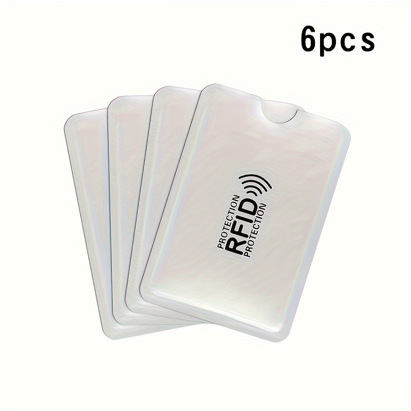6-pack Rfid Blocking Card Sleeves, Aluminum Foil Nfc Protection For Credit, Id, Bank Cards, Passport, No Electricity Needed, Desk & Drawer Organizers, Desk & Drawer Organizer For Home Storage