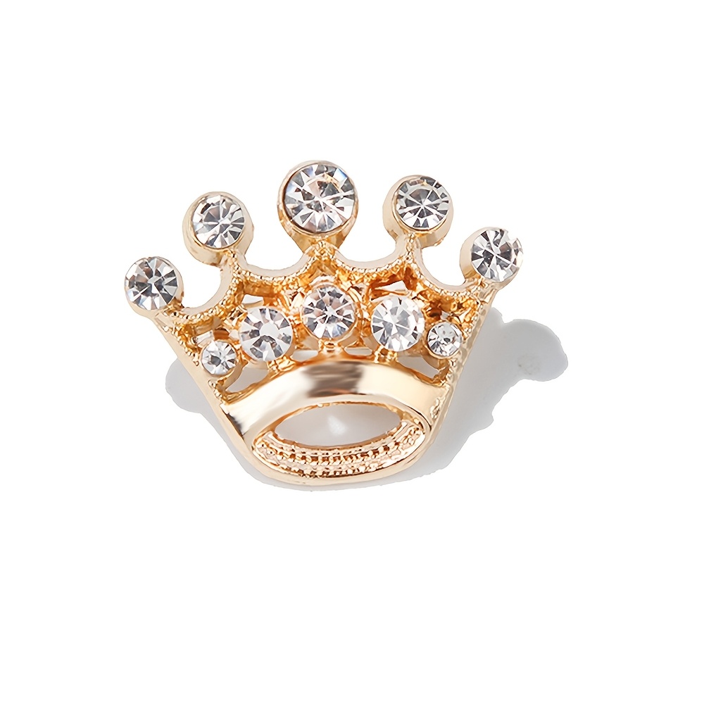 Rhinestone Small Crown Brooch, Elegant Accessory