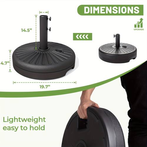 230lb capacity 4pcs umbrella base stand cantilever offset patio umbrella stand heavy duty outdoor umbrella stand base square large holder with locking for water or sand black
