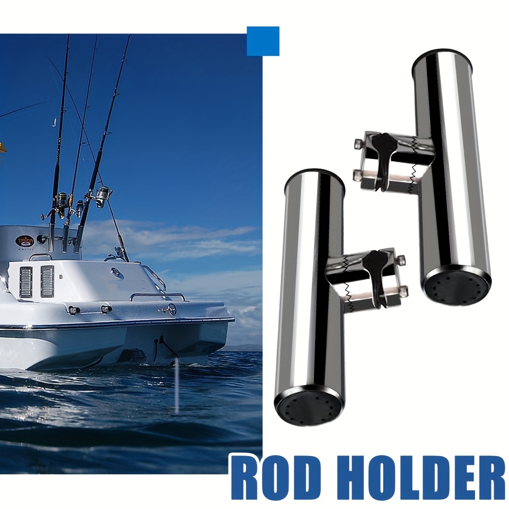 2 Stainless Steel Fishing Rod Holders For Sea Fishing, Suitable For Sailboats And Fishing Boats, Extendable, Detachable, , Hold Fishing Rods