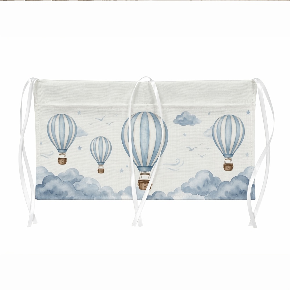 TEMU 1pc Organisateur Suspendu Nuage d'Aviation - Nuage Ballon de Montgolfière - Sac de Rangement pour Couches pour Poussette, Sac de Rangement de