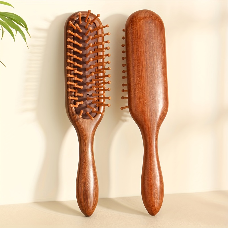 

Brosse à cheveux en bois Tao avec dents en bois et fonction de massage aéré pour les types de cheveux normaux