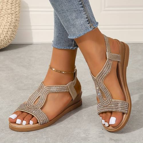 womens summer fashion slip on slippers new versatile style thick sole height increasing wedge heel trendy shoes for women women shoes