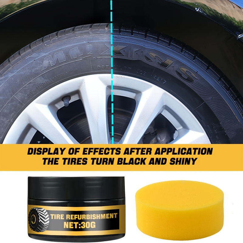 tire rejuvenating paste for restoring black color long lasting formula to prevent whitening cracking and aging plastic parts refurbishing covering scratches maintenance wax for bicycle and motorcycle tires details 2