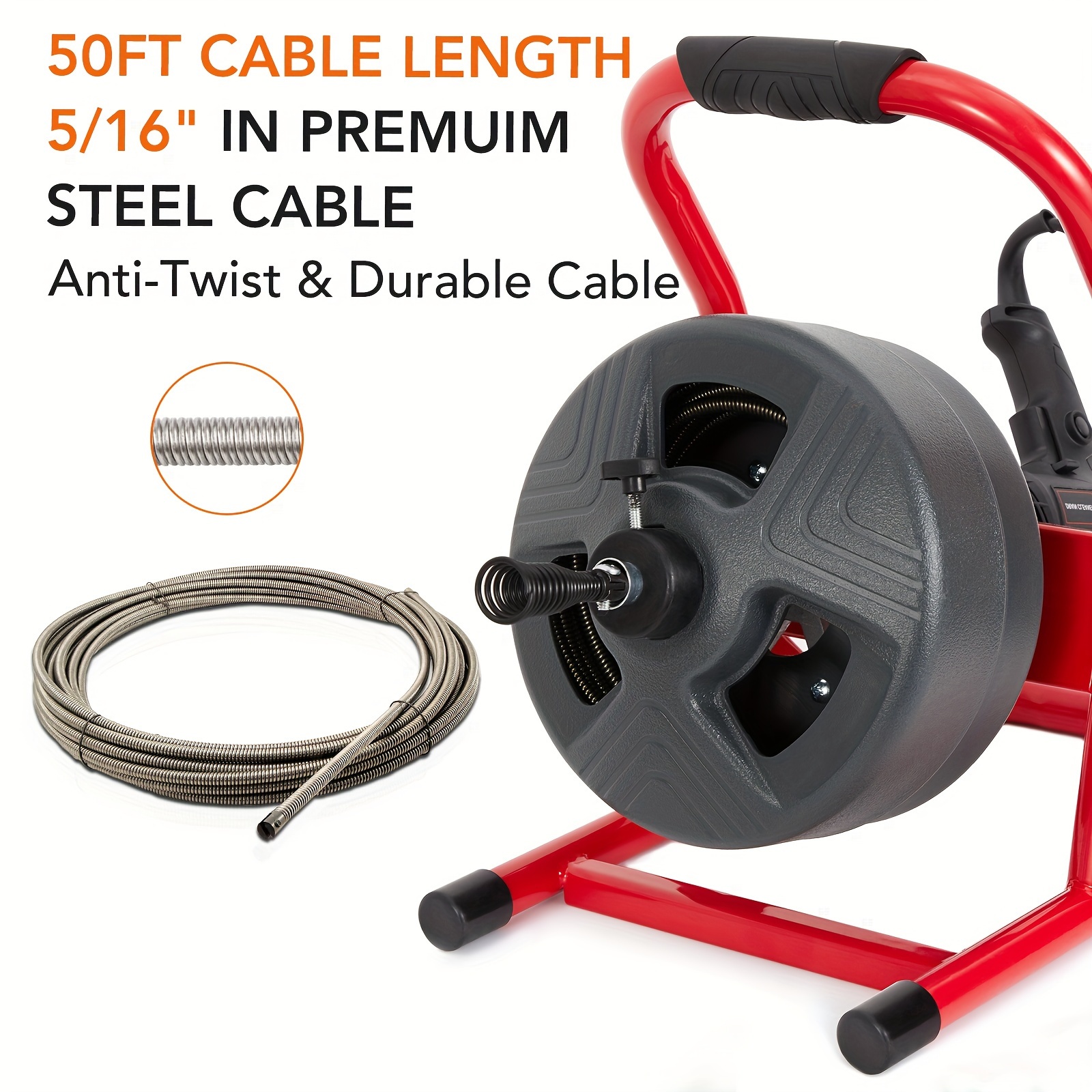 Electric Drain Cleaner Machine Auger 3/ Foot Switch 6 Temu