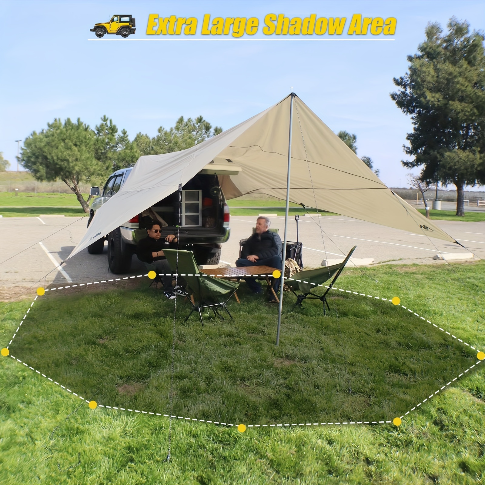 Toldo Para Puerta Trasera De Furgoneta O Autocaravana - Impermeable Y Cortaviento, Tamaño 180x114 Cm