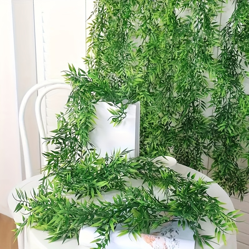 

3pcs Set Of Lifelike Artificial Garlands - Natural-looking, Featherless Hanging Greenery For Home & Commercial Decor