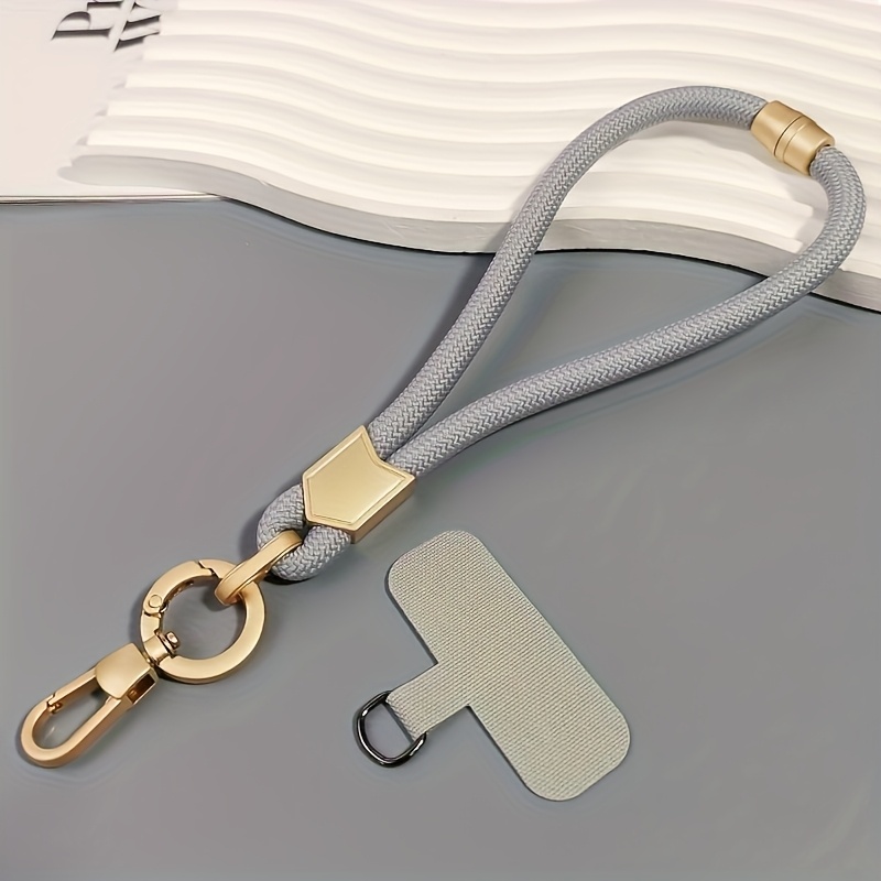 TEMU Soporte Elegante y Minimalista para Teléfono de Nylon Trenzado - Correa Ajustable con Gancho Seguro, Resistente y Antigolpes, Ideal para