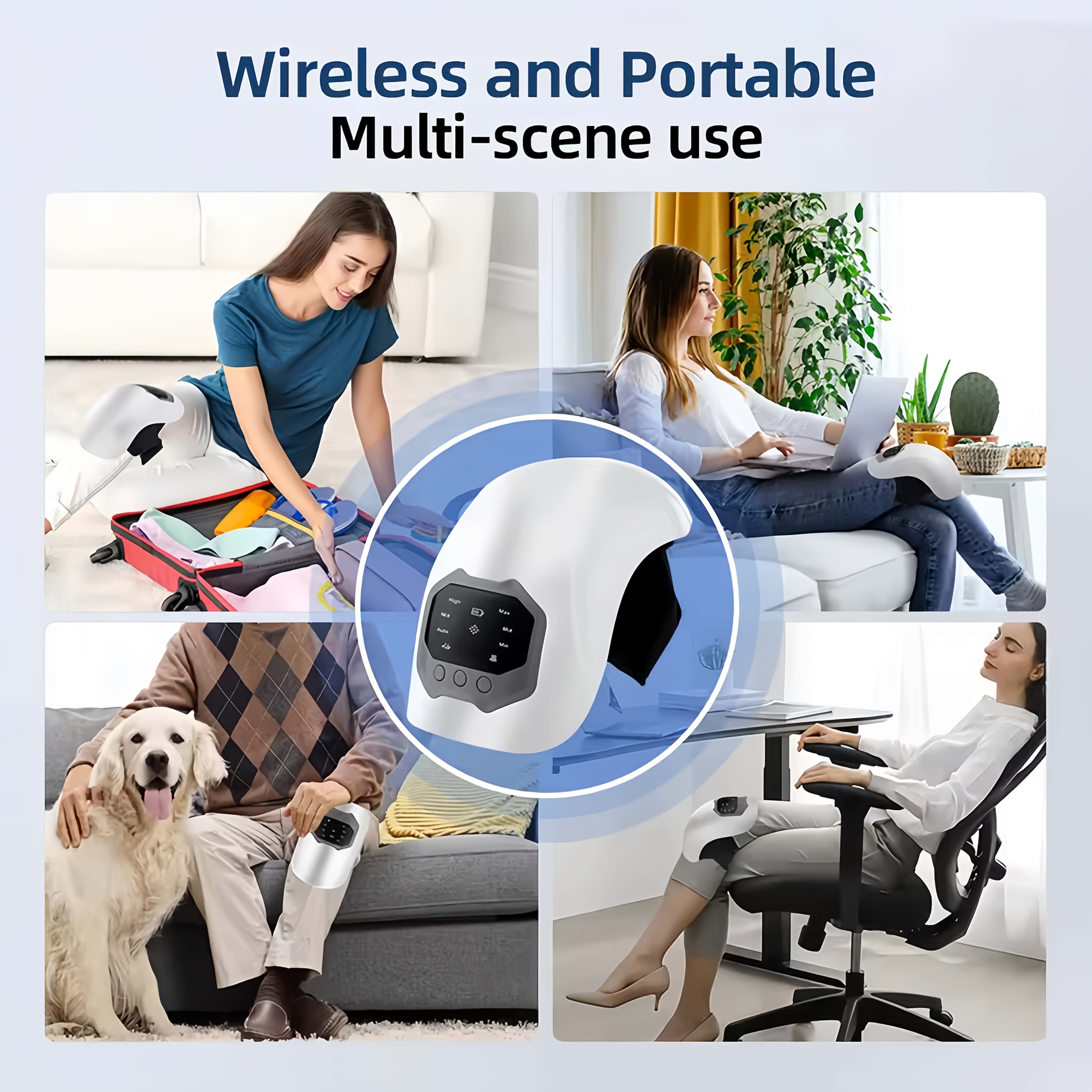 Adjustable Knee Electric Massager with Thermal Compression And Vibration, Suitable for The Elderly And Middle-aged Users, Providing Gentle Heat And Massage, Travel Home Gifts | Leg, Vibration Massager | Leg Massage Compressor | Calf Massager - Image 4