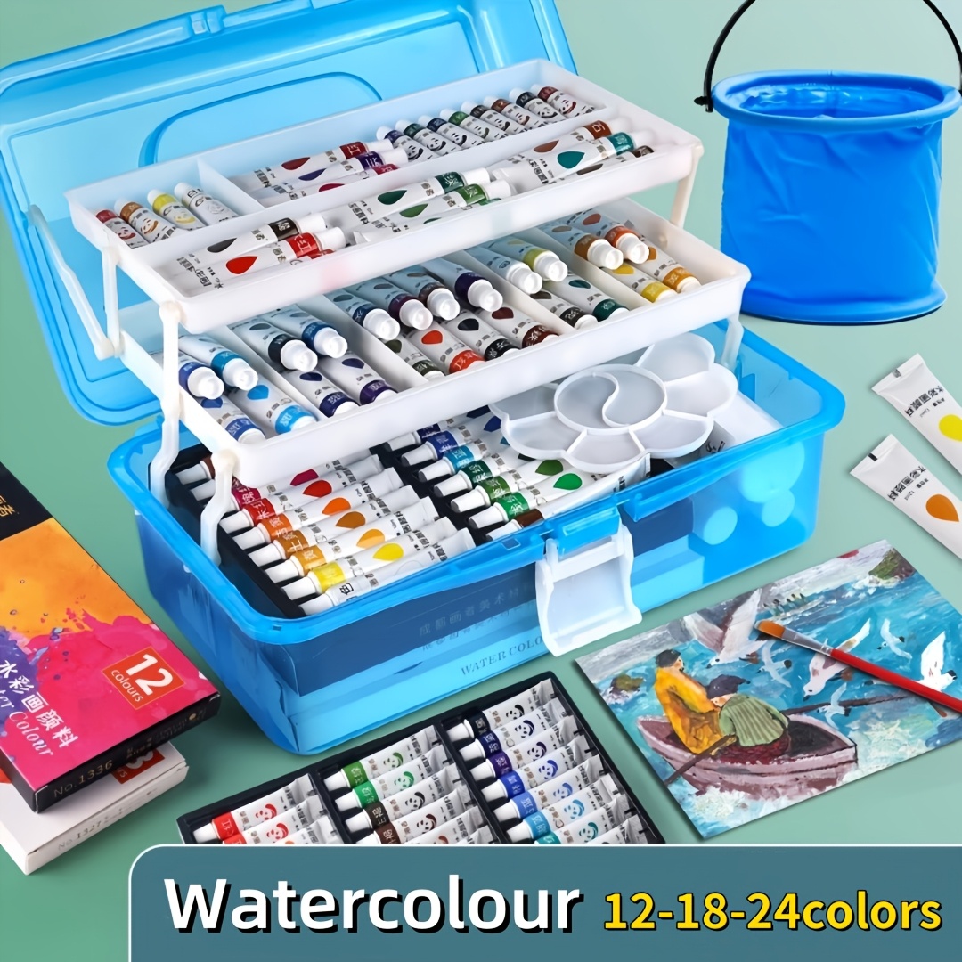 

5ml Art Watercolor Paint Set - 18/24 Colors, Professional Art Supplies, Diy Paints For Artists And Hobby