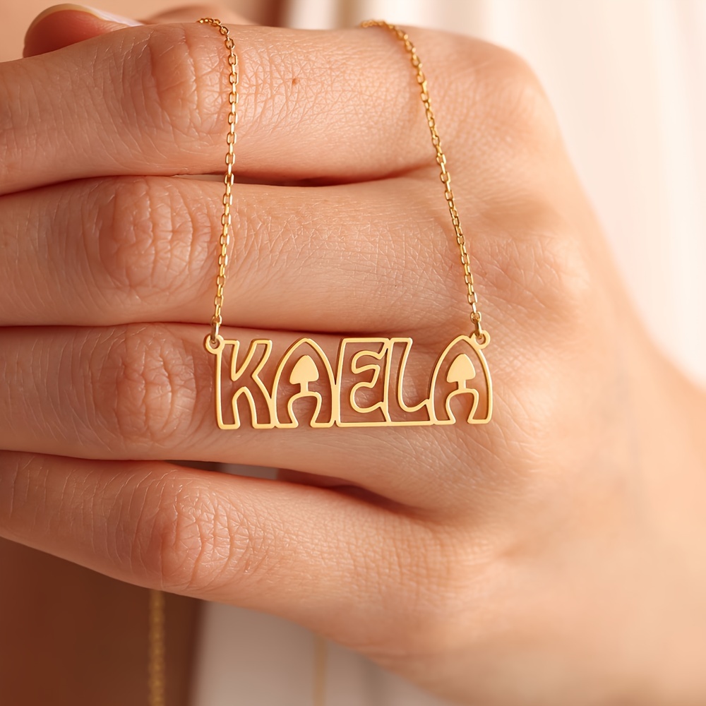 

Personalized Creative Simple Diy Hollow Letter Name Necklace (customized Only English Language)