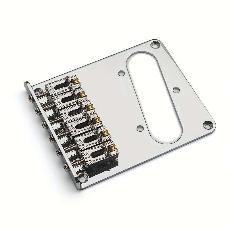 Fixed Guitar Bridge for TL Style Guitar 97x80. 5mm with 6 Roller Saddle Bottom Or Body Loading Guitar Parts Silvery