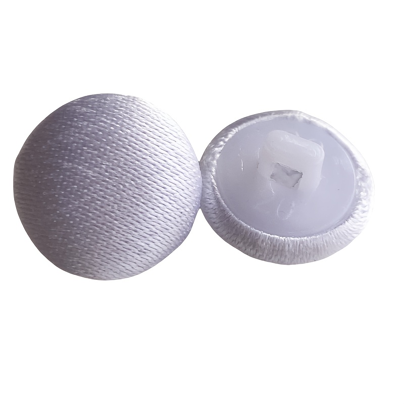 TEMU 12pcs Pack, Handmade Buttons Made Of Satin Material In Wedding Dress, For White And Beige, Suitable For Clothing Sewing, Handmade, Perfect For