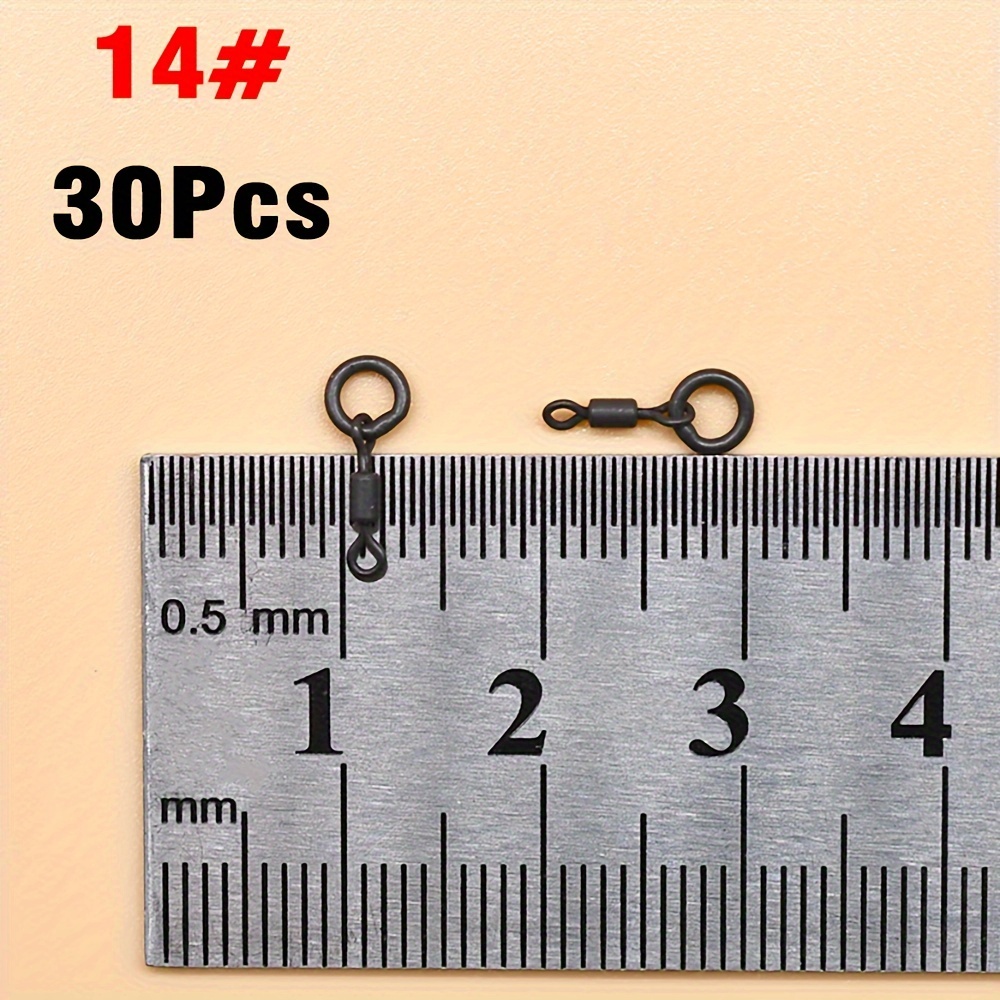 30pcs/32pcs Quick Change Flexi Ring Swivels For Ronnie Chod Heli Carp Fishing Rigs