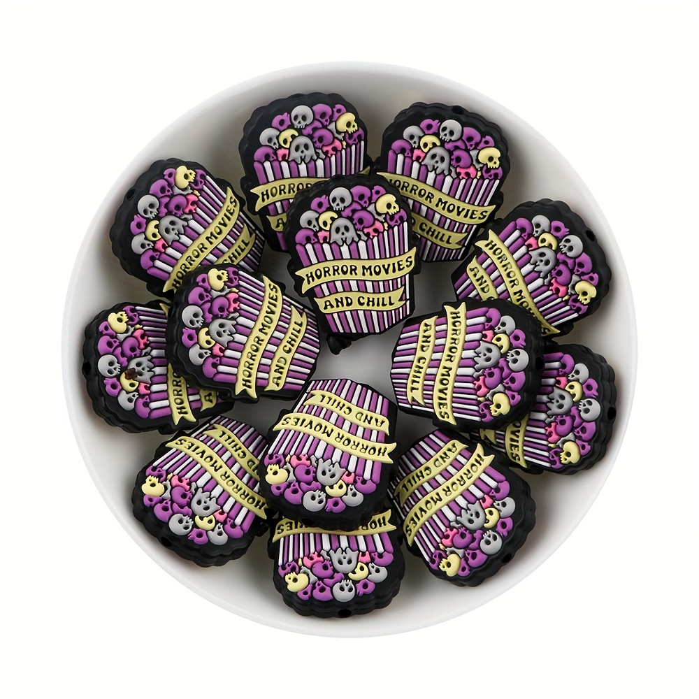 

5pcs Silicone Bead Set - For Diy Crafts, Bead Pens, Keychains & Decorations