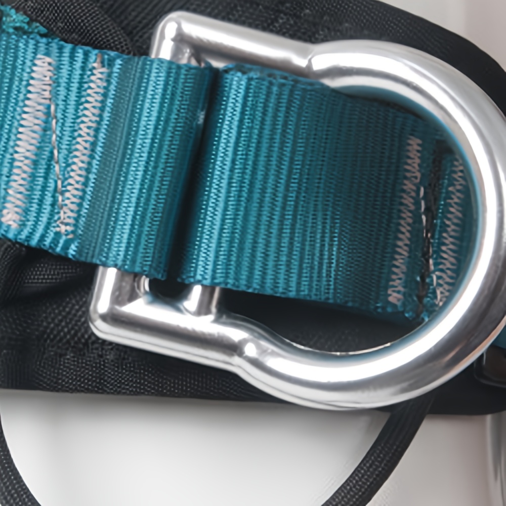 1pc, one-piece safety belt, suitable for waist circumference 70-120cm and leg circumference 53-80cm, aluminum alloy lock ring, polyester material with body, high-altitude work safety belt, outdoor five-point full-body safety belt, speed descent insurance belt, mountaineering equipment set