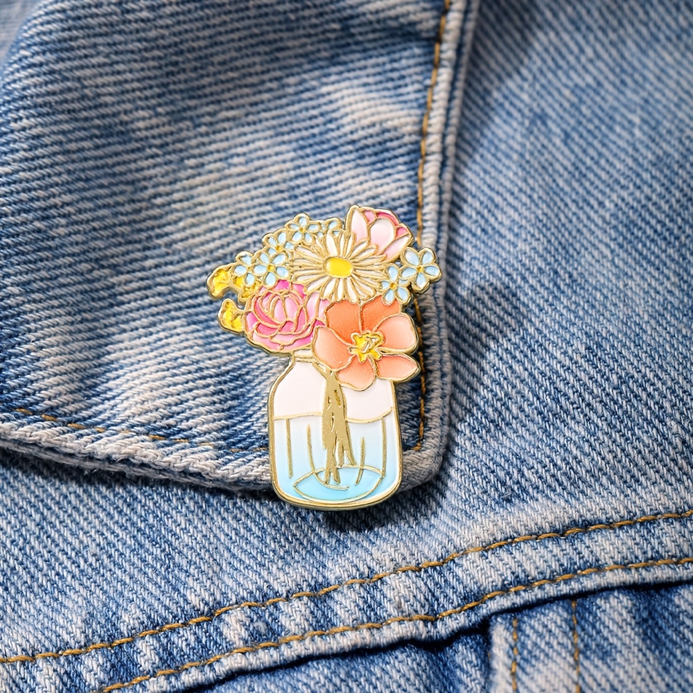 Flowers Enamel Brooch Pin Fashion Decorative Brooches Ornaments Lapel Bag Badges